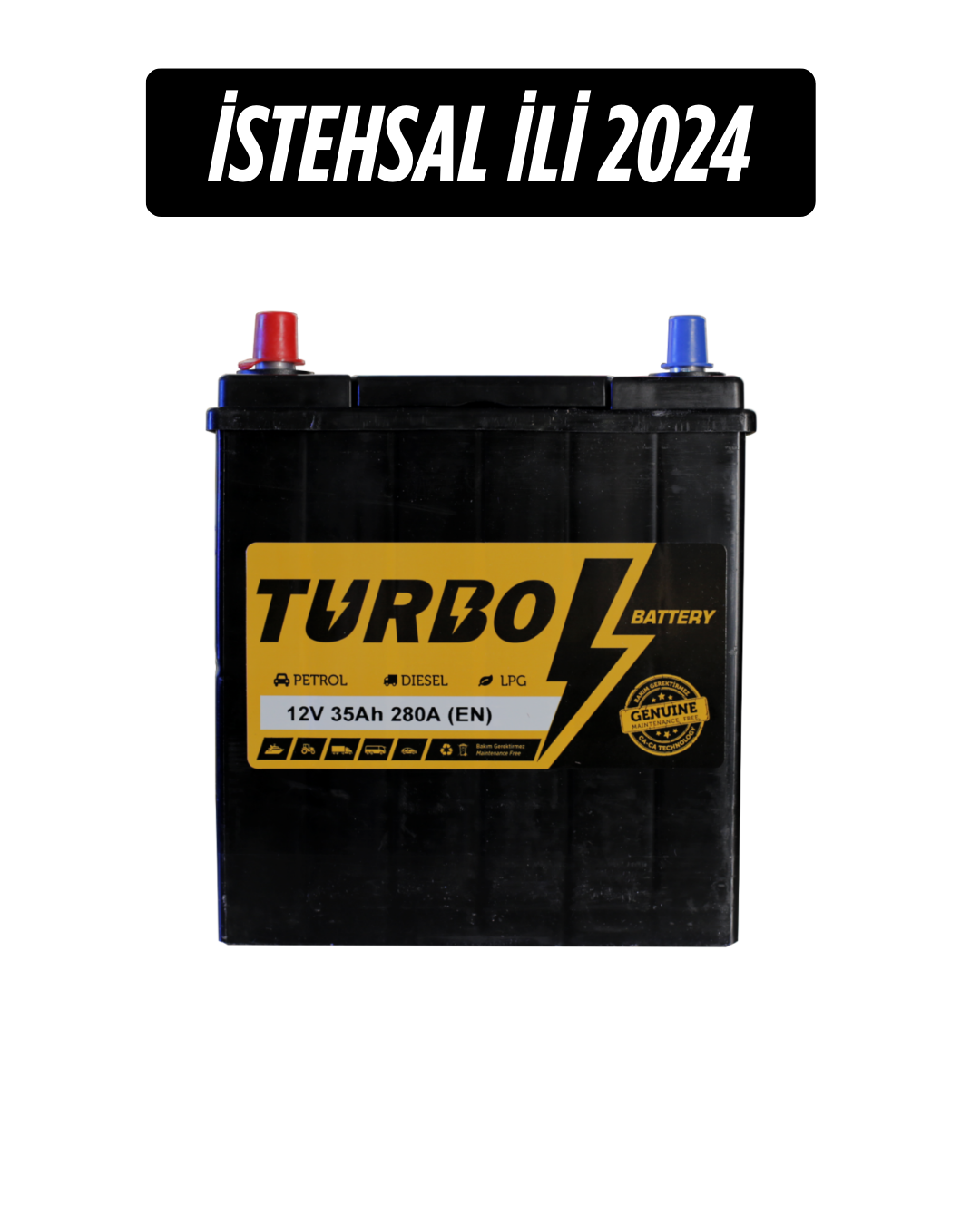 35 AH 12V  NS40-SMF-B0-(0)-(B)- TURBO AKU (2024)